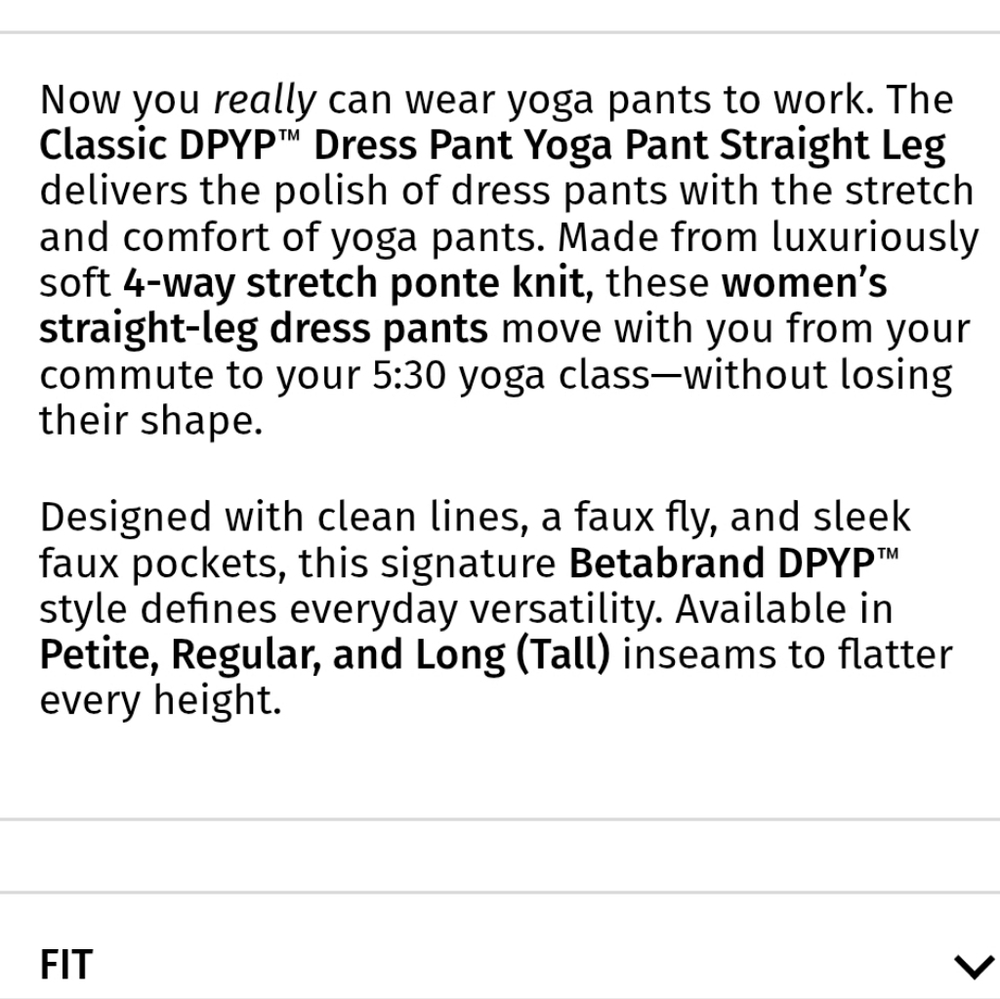 Betabrand Classic Dpyp Dress Pant Yoga Pant Charcoal Size Small — image 5 of 8
